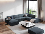 Jodie 7-Sitzer Panorama-Ecksofa, Rechte Seite, aus Strukturierter Stoff (Meg361) in Blau, 364x262 cm – Bild 2