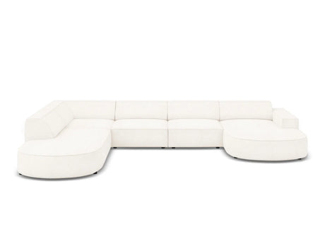 Jodie 7-Sitzer Panorama-Sofa Links 364 cm aus Boucle (AscNATA) in Beige – Bild 1