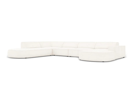 Jodie 7-Sitzer Panorama-Sofa Links 364 cm aus Boucle (AscNATA) in Beige – Bild 2