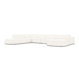 Jodie 7-Sitzer Panorama-Sofa Links aus Samt, Strukturstoff oder Bouclé, 364 cm - ZEN ZONE Furniture