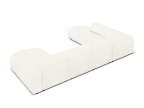 Jodie 7-Sitzer Panorama-Sofa Links 364 cm aus Boucle (AscNATA) in Beige – Bild 4