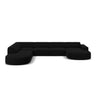 Jodie 7-Sitzer Panorama-Sofa Links aus Samt, Strukturstoff oder Bouclé, 364 cm - ZEN ZONE Furniture