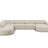 Jodie 7-Sitzer Panorama-Sofa Links 364 cm aus Samt (Blu30) in Dunkelbeige – Bild 2
