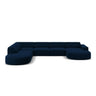 Jodie 7-Sitzer Panorama-Sofa Links aus Samt, Strukturstoff oder Bouclé, 364 cm - ZEN ZONE Furniture
