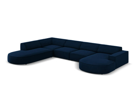 Jodie 7-Sitzer Panorama-Sofa Links 364 cm aus Samt (Blu86) in Königsblau – Bild 2