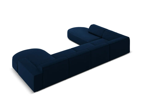 Jodie 7-Sitzer Panorama-Sofa Links 364 cm aus Samt (Blu86) in Königsblau – Bild 3