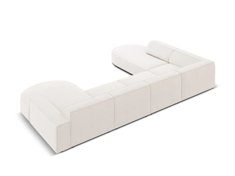 Jodie 7-Sitzer Panorama-Sofa Links 364 cm aus Strukturierter Stoff (Meg351) in Leichtes Beige – Bild 3