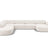 Jodie 7-Sitzer Panorama-Sofa Links 364 cm aus Strukturierter Stoff (Meg351) in Leichtes Beige – Bild 5