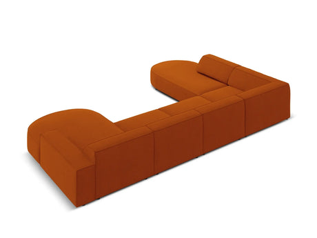 Jodie 7-Sitzer Panorama-Sofa Links 364 cm aus Strukturierter Stoff (Meg357) in Terrakotta – Bild 2