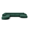 Jodie 7-Sitzer Panorama-Sofa Links aus Samt, Strukturstoff oder Bouclé, 364 cm - ZEN ZONE Furniture