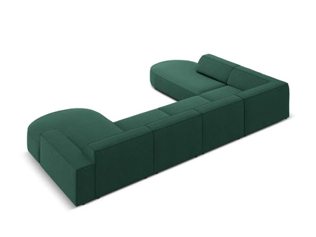 Jodie 7-Sitzer Panorama-Sofa Links 364 cm aus Strukturierter Stoff (Meg359) in Grün – Bild 4