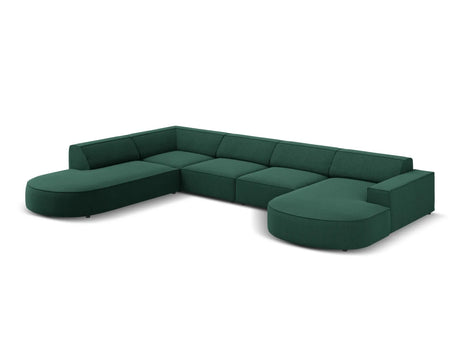 Jodie 7-Sitzer Panorama-Sofa Links 364 cm aus Strukturierter Stoff (Meg359) in Grün – Bild 5