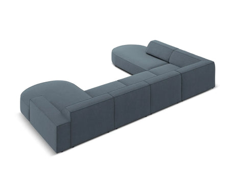 Jodie 7-Sitzer Panorama-Sofa Links 364 cm aus Strukturierter Stoff (Meg361) in Blau – Bild 3