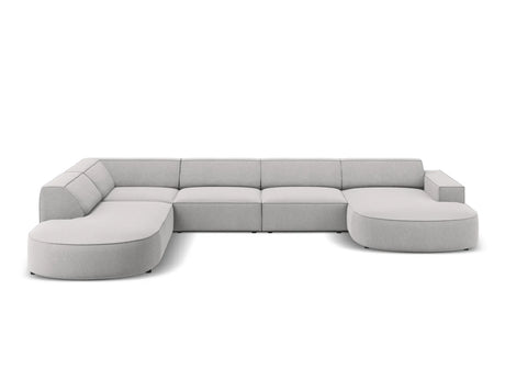 Jodie 7-Sitzer Panorama-Sofa Links 364 cm aus Strukturierter Stoff (Meg363) in Hellgrau – Bild 2