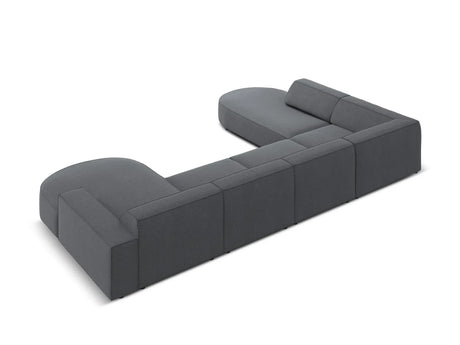 Jodie 7-Sitzer Panorama-Sofa Links 364 cm aus Strukturierter Stoff (Meg367) in Dunkelgrau – Bild 2