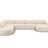 Jodie 7-Sitzer Panorama-Sofa Links aus Samt, Strukturstoff oder Bouclé, 364 cm – Bild 1