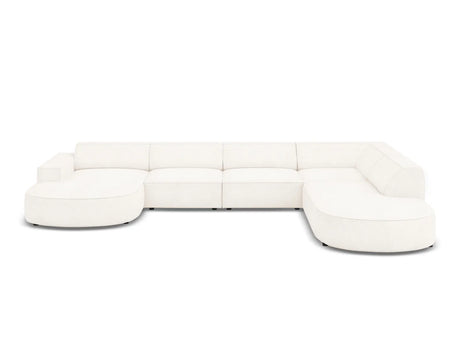 Jodie 7-Sitzer Panorama-Sofa Rechts 364 cm aus Boucle (AscNATA) in Beige – Bild 1