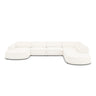 Jodie 7-Sitzer Panorama-Sofa Rechts aus Samt, Strukturstoff oder Bouclé, 364 cm - ZEN ZONE Furniture