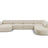 Jodie 7-Sitzer Panorama-Sofa Rechts 364 cm aus Samt (Blu30) in Dunkelbeige – Bild 1