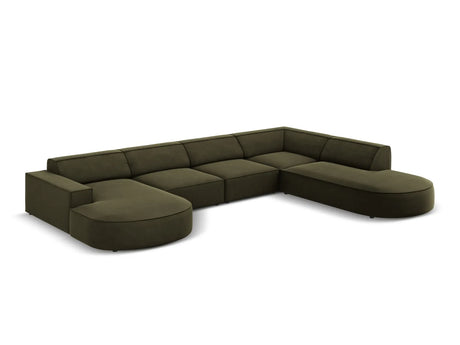 Jodie 7-Sitzer Panorama-Sofa Rechts 364 cm aus Samt (Blu77) in Grün – Bild 2