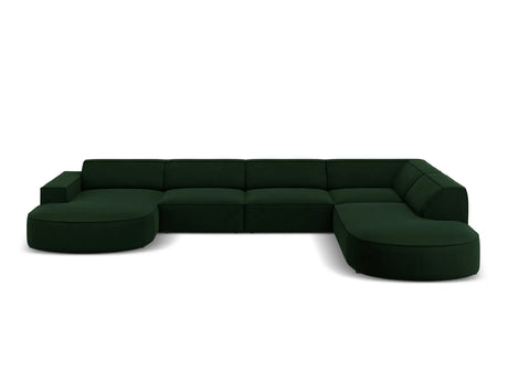 Jodie 7-Sitzer Panorama-Sofa Rechts 364 cm aus Samt (Blu78) in Flaschengrün – Bild 1