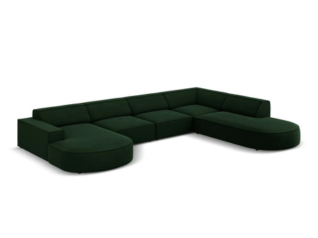Jodie 7-Sitzer Panorama-Sofa Rechts 364 cm aus Samt (Blu78) in Flaschengrün – Bild 2