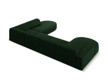 Jodie 7-Sitzer Panorama-Sofa Rechts 364 cm aus Samt (Blu78) in Flaschengrün – Bild 3