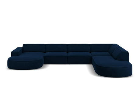 Jodie 7-Sitzer Panorama-Sofa Rechts 364 cm aus Samt (Blu86) in Königsblau – Bild 1