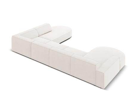 Jodie 7-Sitzer Panorama-Sofa Rechts 364 cm aus Strukturierter Stoff (Meg351) in Leichtes Beige – Bild 3