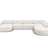 Jodie 7-Sitzer Panorama-Sofa Rechts 364 cm aus Strukturierter Stoff (Meg351) in Leichtes Beige – Bild 5