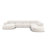 Jodie 7-Sitzer Panorama-Sofa Rechts aus Samt, Strukturstoff oder Bouclé, 364 cm - ZEN ZONE Furniture