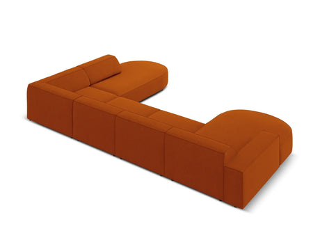 Jodie 7-Sitzer Panorama-Sofa Rechts 364 cm aus Strukturierter Stoff (Meg357) in Terrakotta – Bild 3