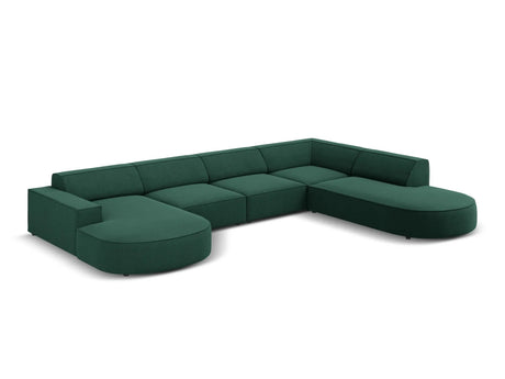 Jodie 7-Sitzer Panorama-Sofa Rechts 364 cm aus Strukturierter Stoff (Meg359) in Grün – Bild 2