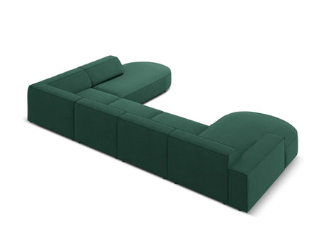 Jodie 7-Sitzer Panorama-Sofa Rechts 364 cm aus Strukturierter Stoff (Meg359) in Grün – Bild 3