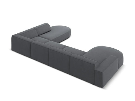 Jodie 7-Sitzer Panorama-Sofa Rechts 364 cm aus Strukturierter Stoff (Meg367) in Dunkelgrau – Bild 3