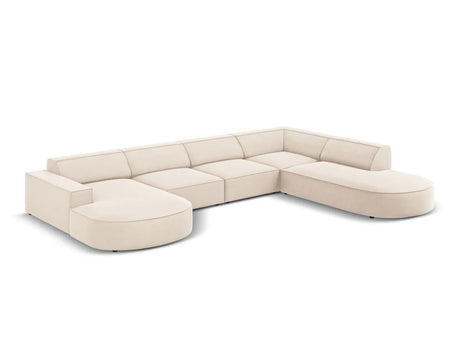 Jodie 7-Sitzer Panorama-Sofa Rechts aus Samt, Strukturstoff oder Bouclé, 364 cm – Bild 2