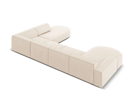 Jodie 7-Sitzer Panorama-Sofa Rechts aus Samt, Strukturstoff oder Bouclé, 364 cm – Bild 3