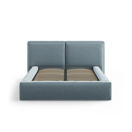 Jodie Bett mit Kopfteil und Stauraum Bezug aus Samt oder Strukturstoff, 140x200 cm - ZEN ZONE Furniture