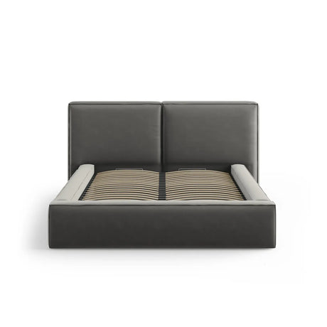 Jodie Bett mit Kopfteil und Stauraum Bezug aus Samt oder Strukturstoff, 140x200 cm - ZEN ZONE Furniture