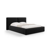 Jodie Bett mit Kopfteil und Stauraum Bezug aus Samt oder Strukturstoff, 140x200 cm - ZEN ZONE Furniture
