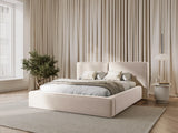 Jodie Bett mit Kopfteil und Stauraum Bezug aus Samt oder Strukturstoff, 180x200 cm – Bild 5