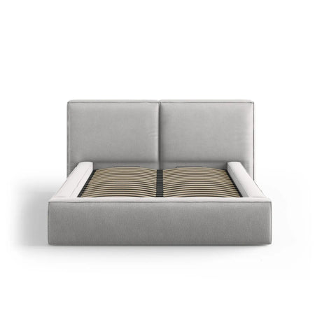 Jodie Bett mit Kopfteil und Stauraum Bezug aus Samt oder Strukturstoff, 140x200 cm - ZEN ZONE Furniture