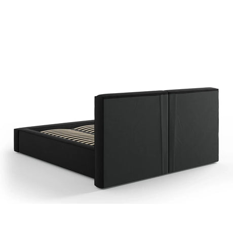 Jodie Bett mit Kopfteil und Stauraum Bezug aus Samt oder Strukturstoff, 160x200 cm - ZEN ZONE Furniture