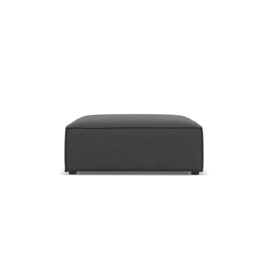 Jodie Pouf aus Samt (Blu14) in Grau, 102x80 cm – Bild 1
