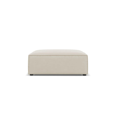 Jodie Pouf aus Samt (Blu30) in Dunkelbeige, 102x80 cm – Bild 1