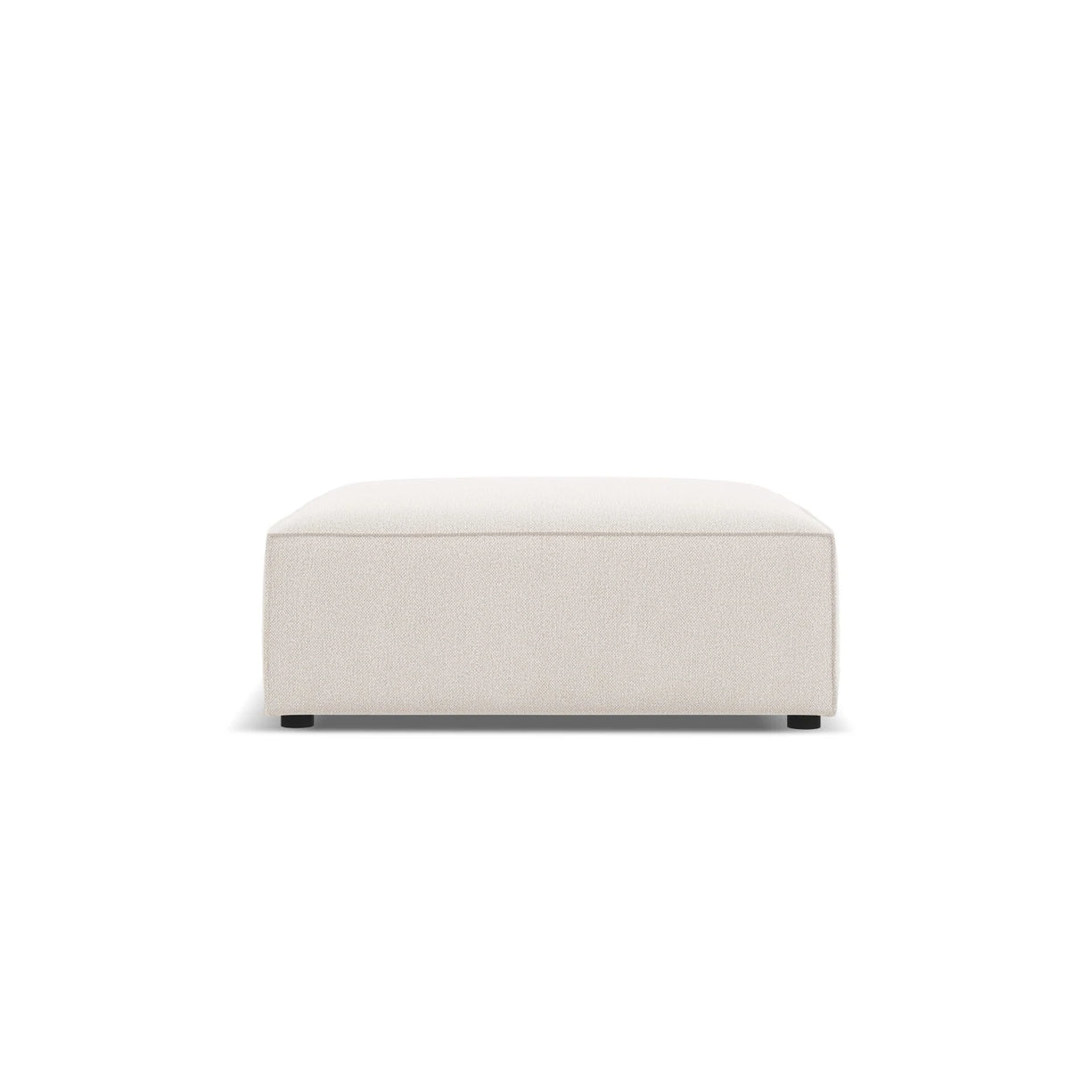 Jodie Pouf aus Strukturierter Stoff (Meg351) in Leichtes Beige, 102x80 cm – Bild 1