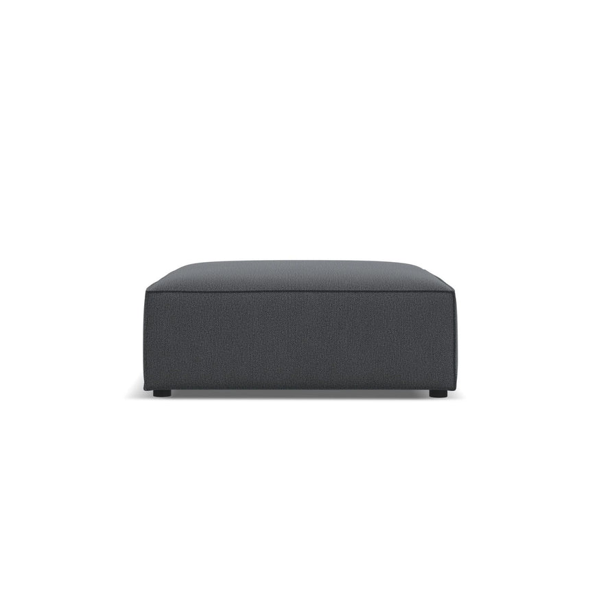 Jodie Pouf aus Strukturierter Stoff (Meg367) in Dunkelgrau, 102x80 cm – Bild 1