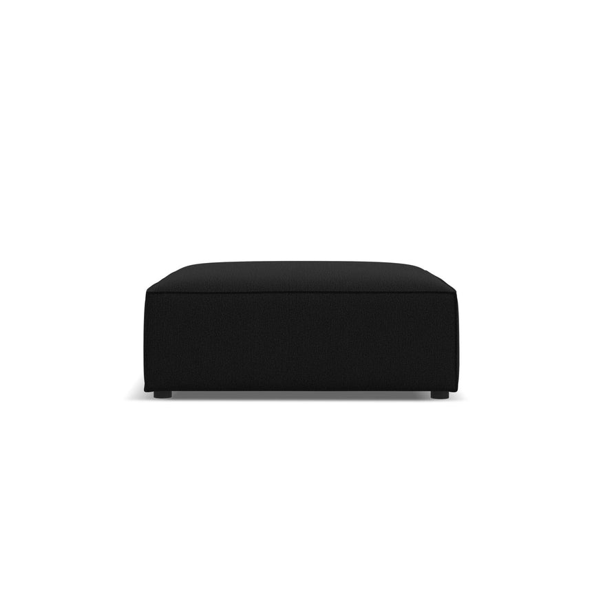 Jodie Pouf aus Strukturierter Stoff (Meg368) in Schwarz, 102x80 cm – Bild 1
