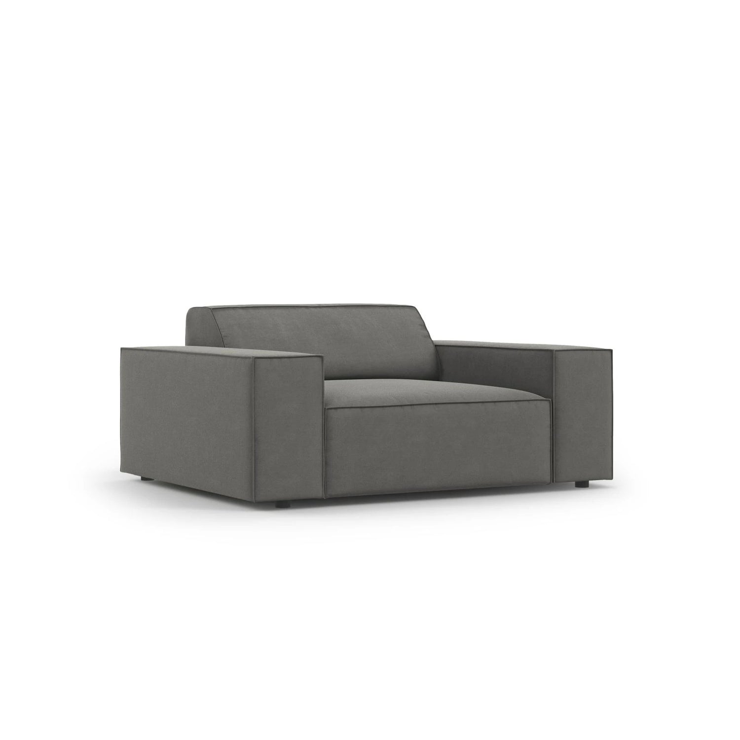 Jodie Sessel aus Samt (Blu13) in Hellgrau, 124x102 cm – Bild 3