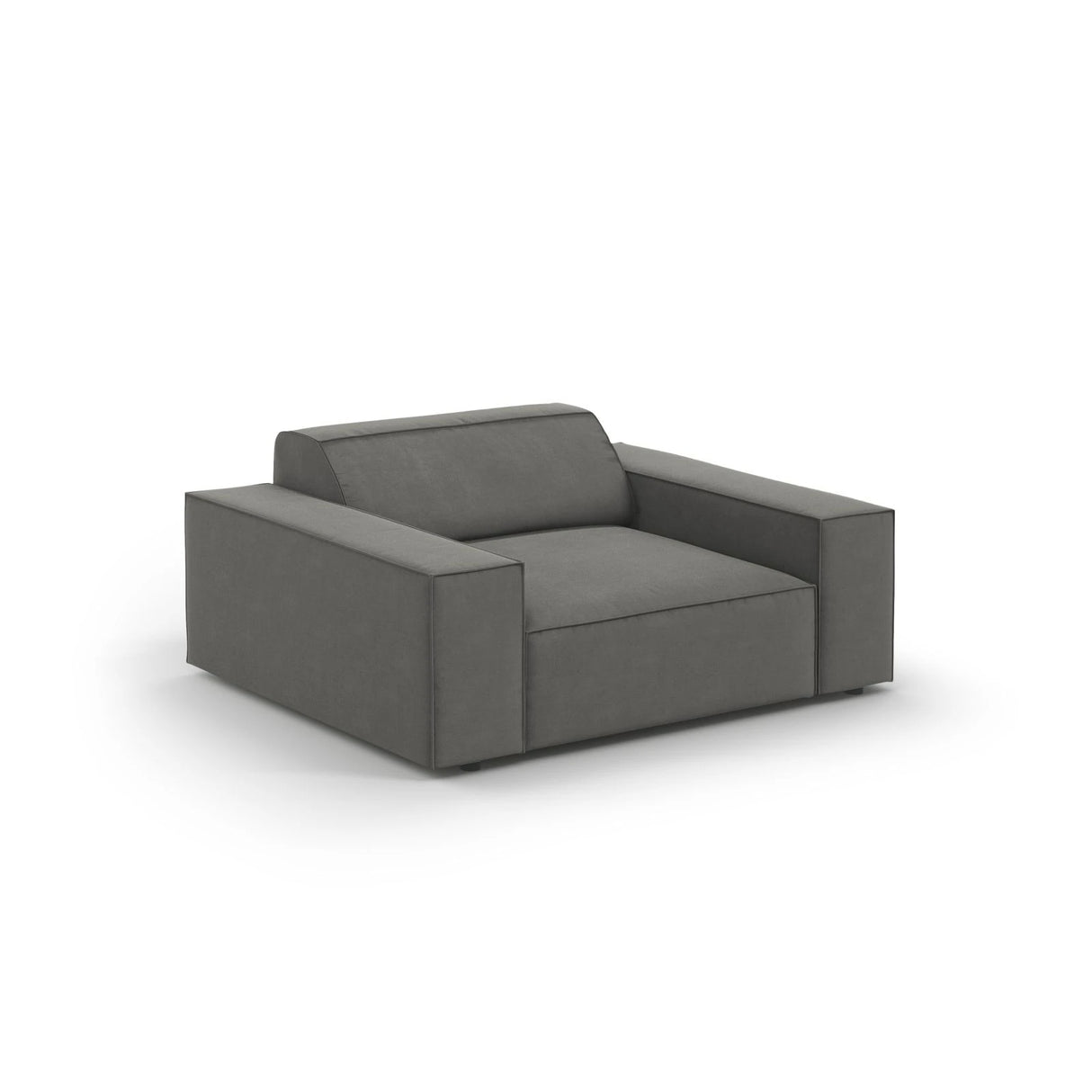 Jodie Sessel aus Samt (Blu13) in Hellgrau, 124x102 cm – Bild 4